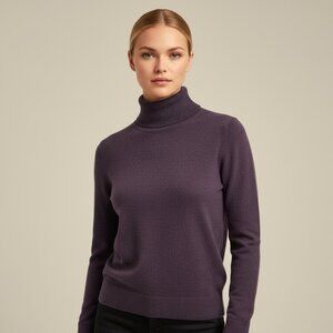 Philosophy by Republic 100% Cashmere Turtleneck Sweater Purple Size Small